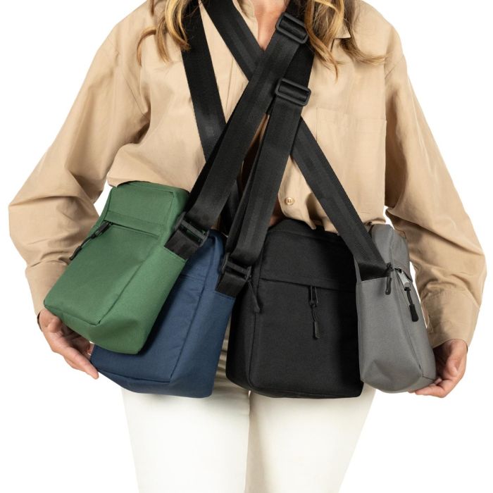 Active Omuz Çantası - Siyah 16x20x8 cm (Özelleştirilebilir)