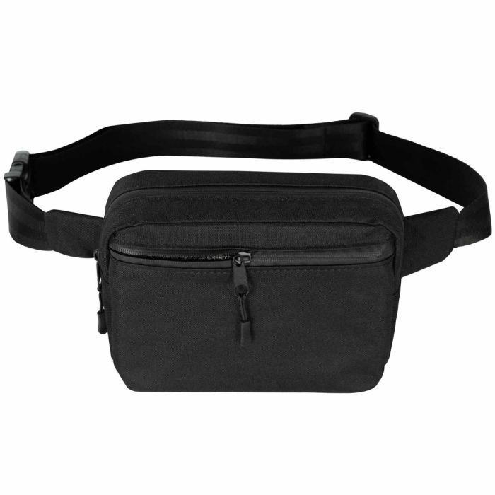 DynamicGo Çapraz Bel Çantası - Siyah 21x15x5 cm (Özelleştirilebilir)
