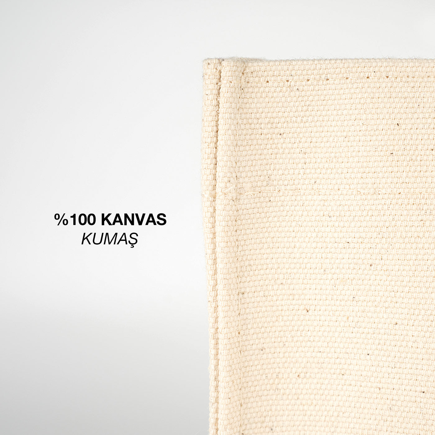 Stone Kanvas Çanta 22x25x10 cm ( Küçük Boy) – %100 Pamuk, El Dikimi