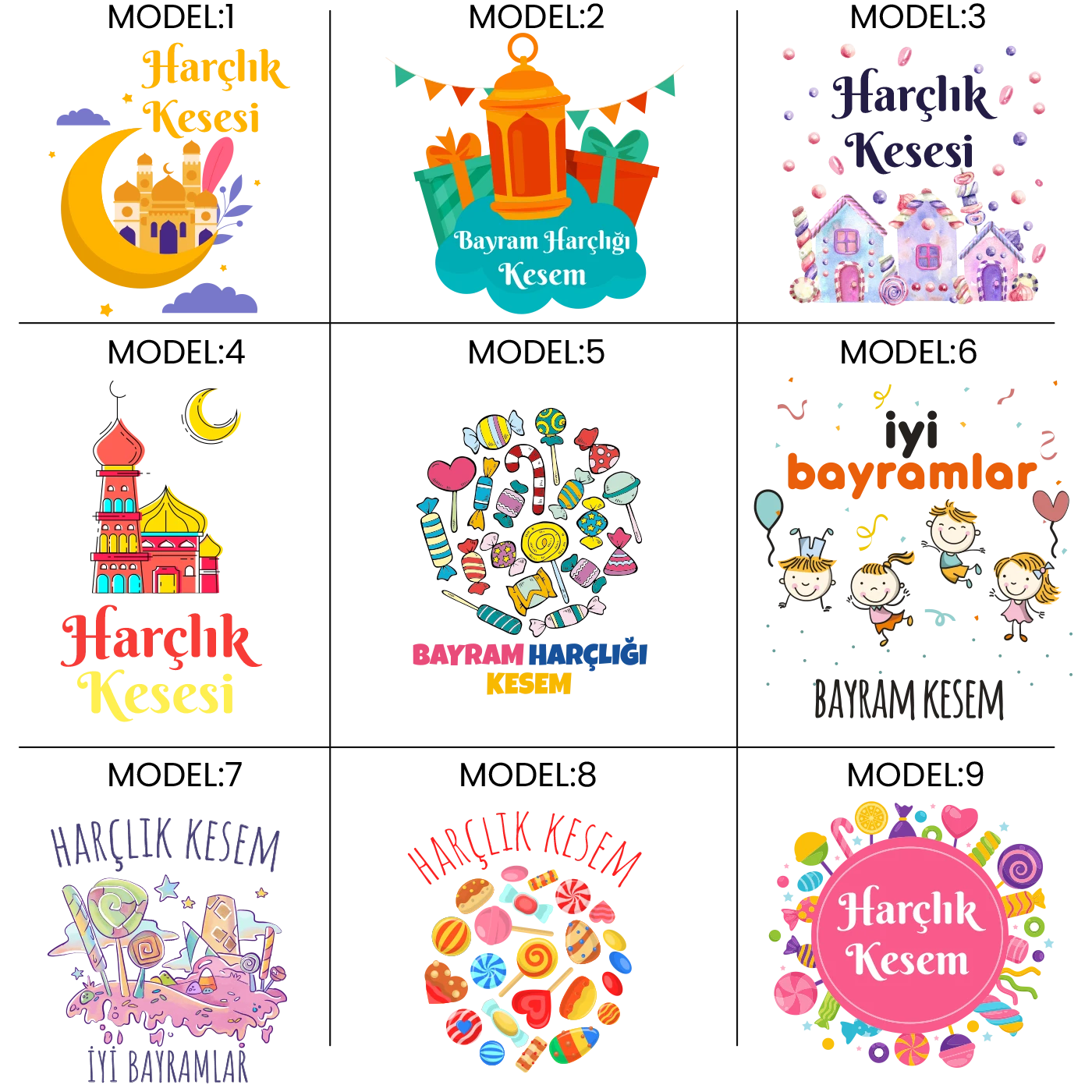 Ramazan Bayramı harçlık kesesi desenleri