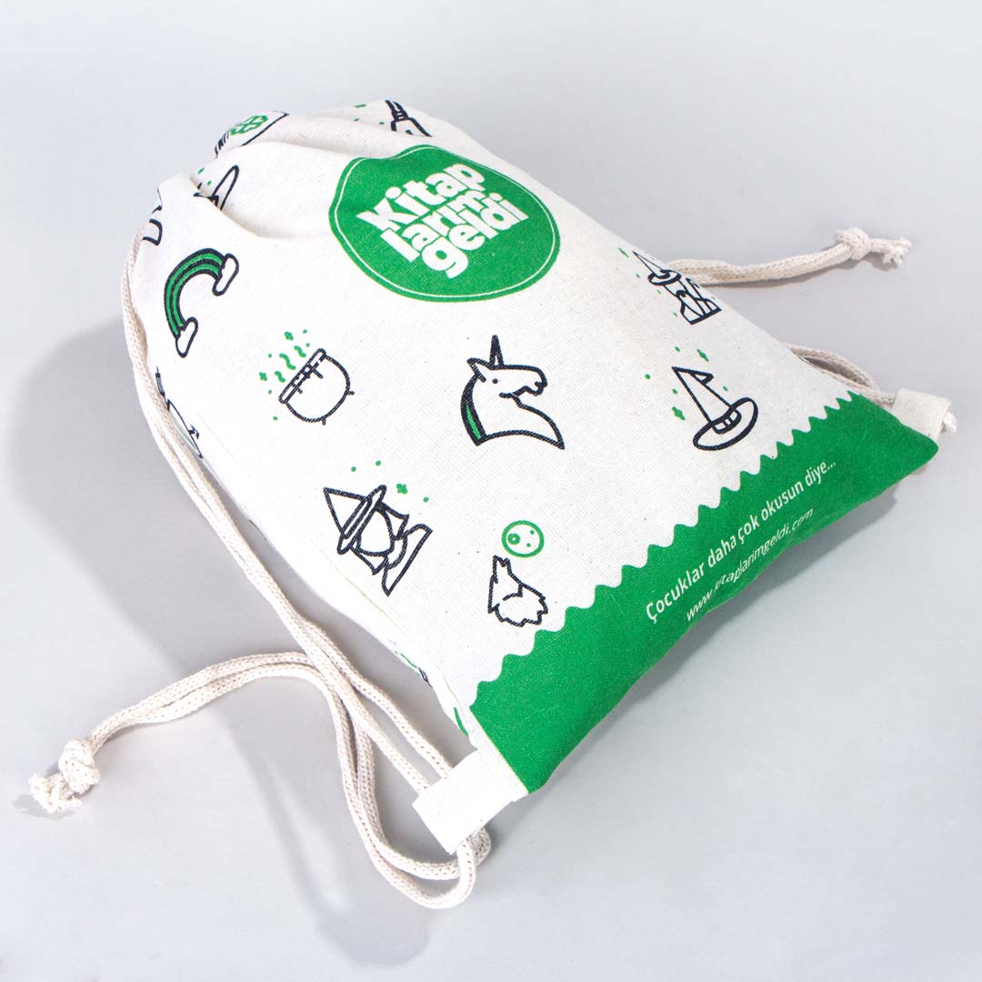 Promosyon Büzgülü Sırt Çantası 27x35cm Kitabım Geldi