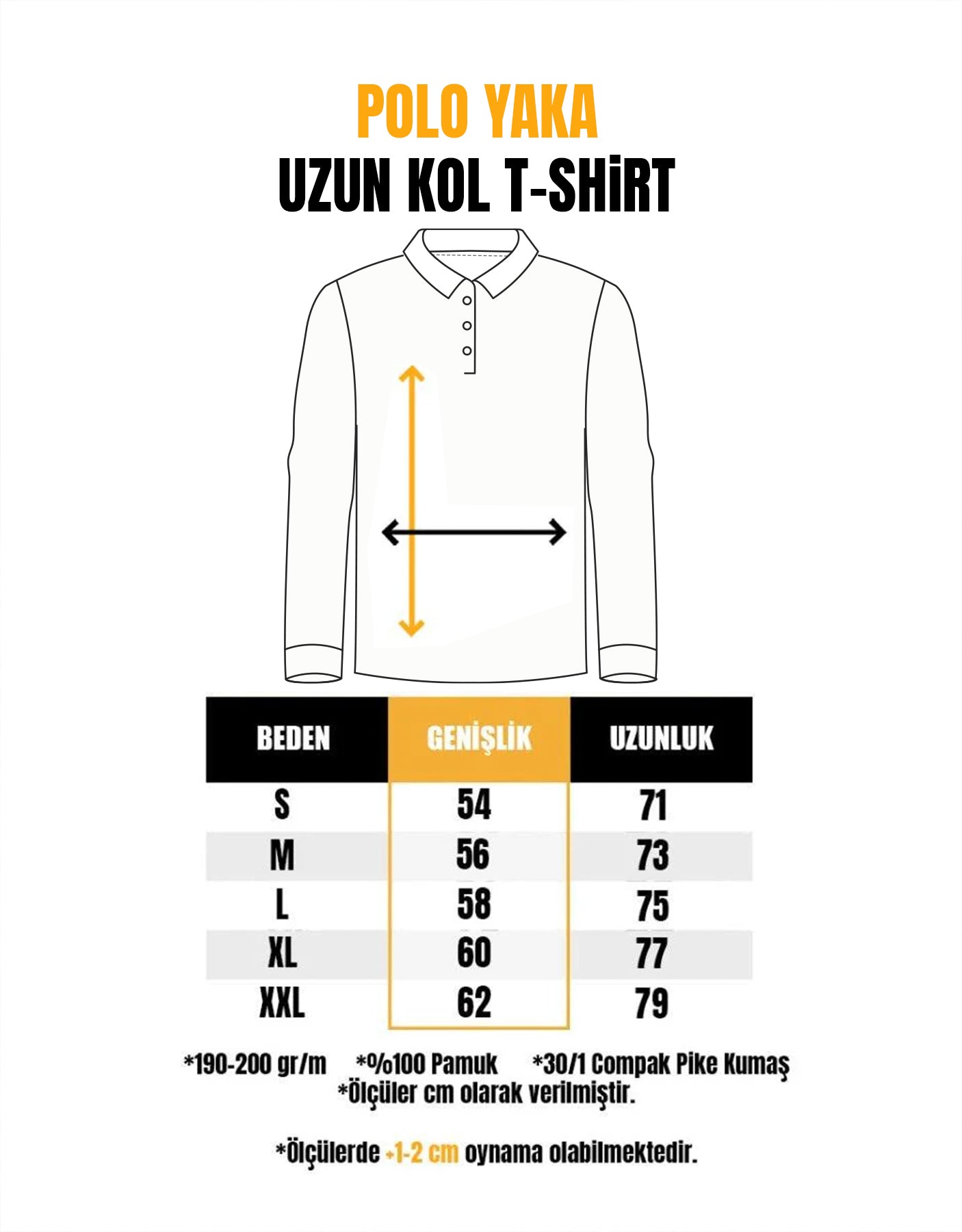 Baskılı Polo Yaka Uzun Kol Gri Tişört