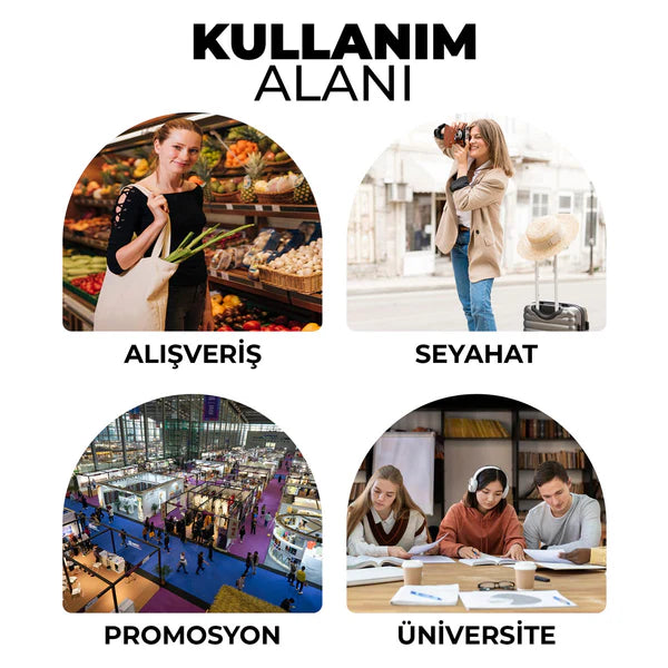 35x40 cm Sarı İç Cepli Kanvas Bez Çanta - Bayram Çantası