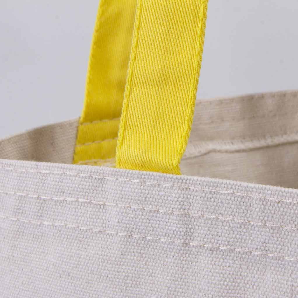 Kanvas Çanta Sarı Kulp - İç Cepli - Anneler Gününe Özel