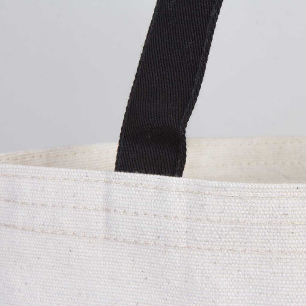 Kanvas Çanta Siyah Kulp - İç Cepli - Anneler Gününe Özel