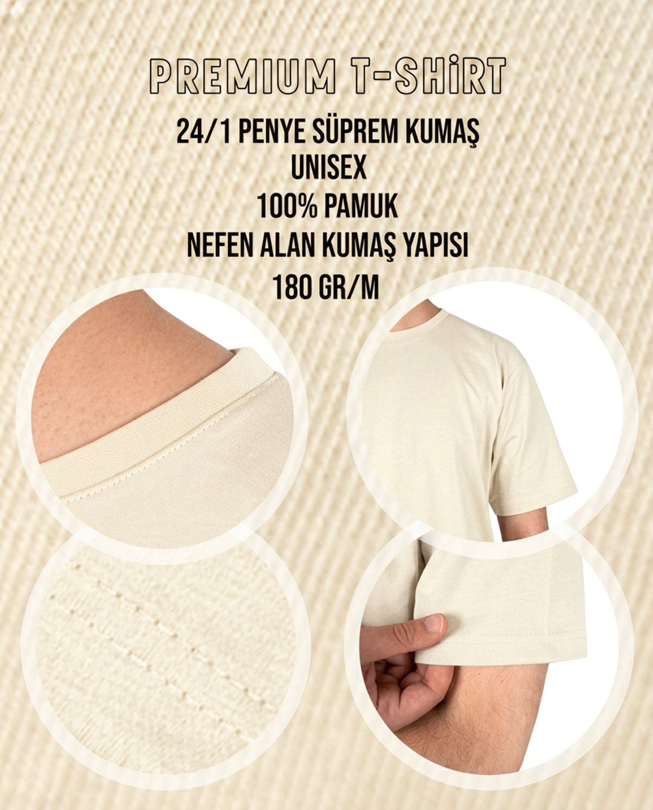 Premium Tişört Kutup Beyazı