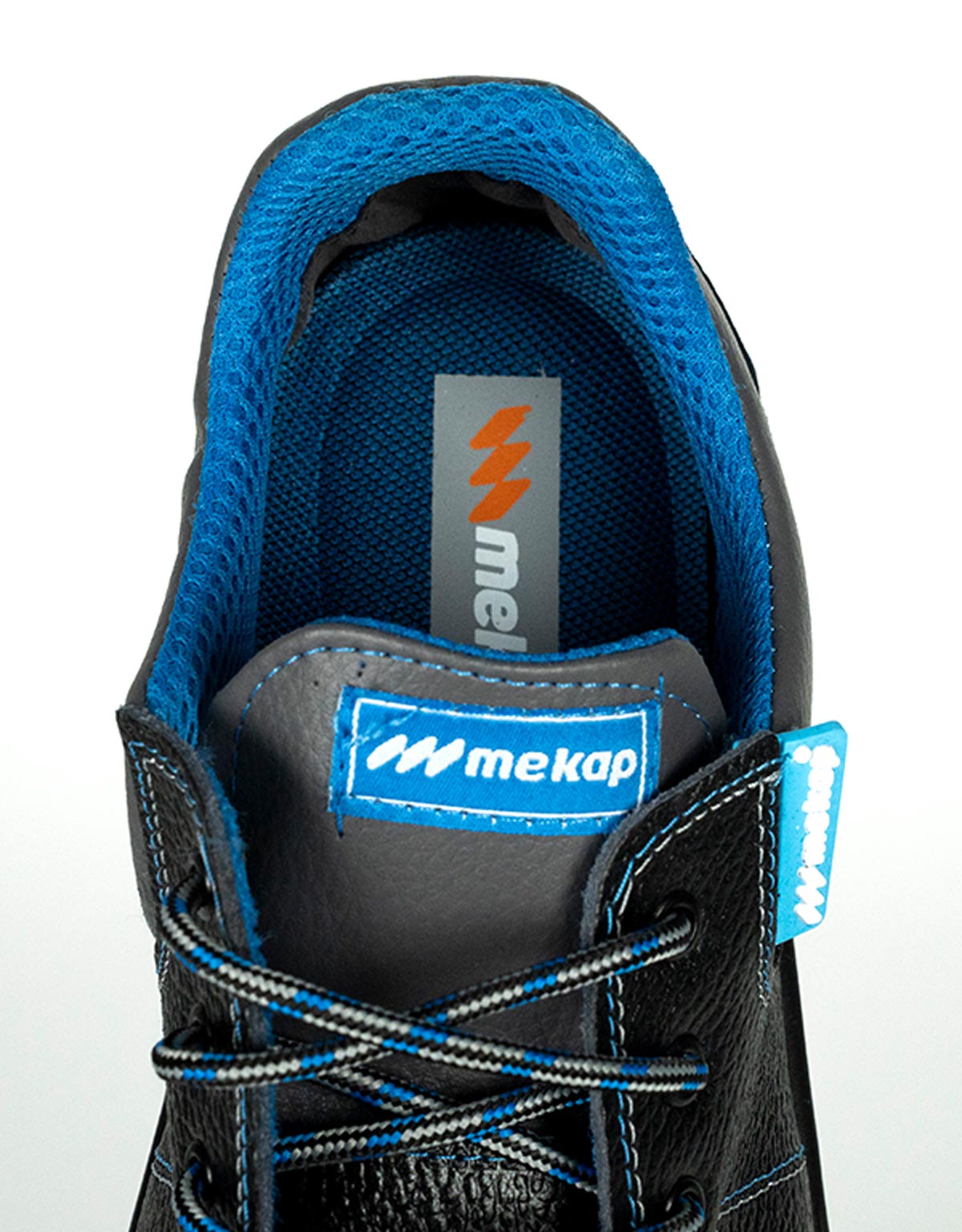 Mekap Siyah Baskılı Deri S1 İş Güvenlik Ayakkabısı - 101