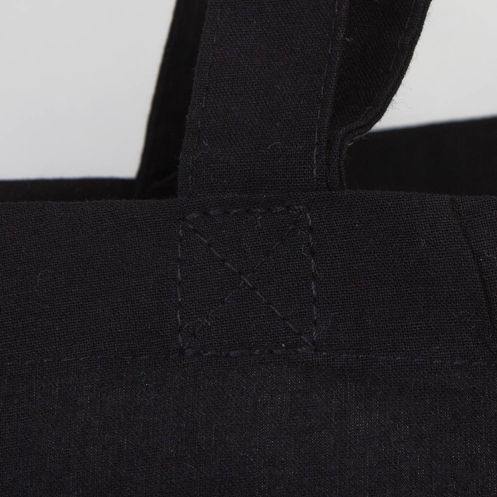 Promosyon Bez Çanta -Cift Kulplu Siyah Alışveriş Çantası