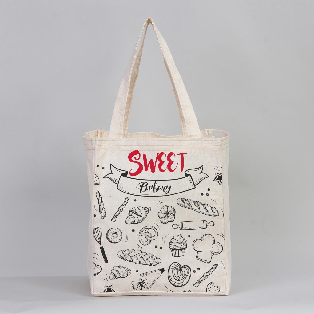 Promosyon Bez Çanta - Pastane 2 Renk Baskılı