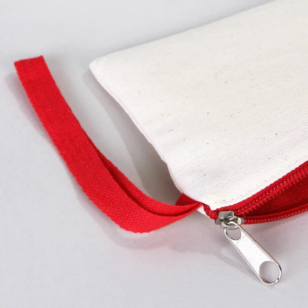 Boyanabilir 21x10 cm Kırmızı Fermuarlı Kalemlik Çanta - Bayram Çantası