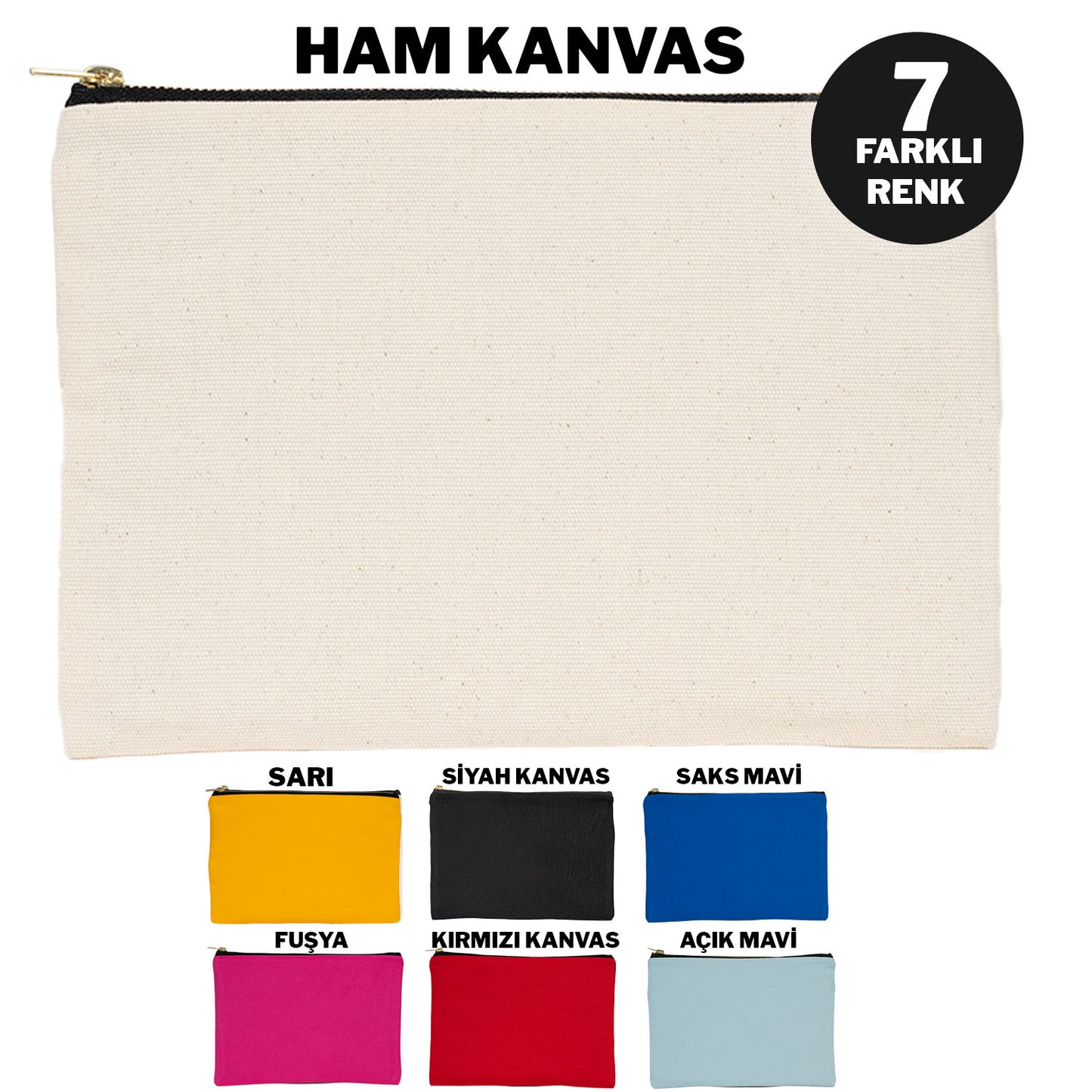 Prime Clutch- Metal Fermuar Çanta (25x18) Ham renk