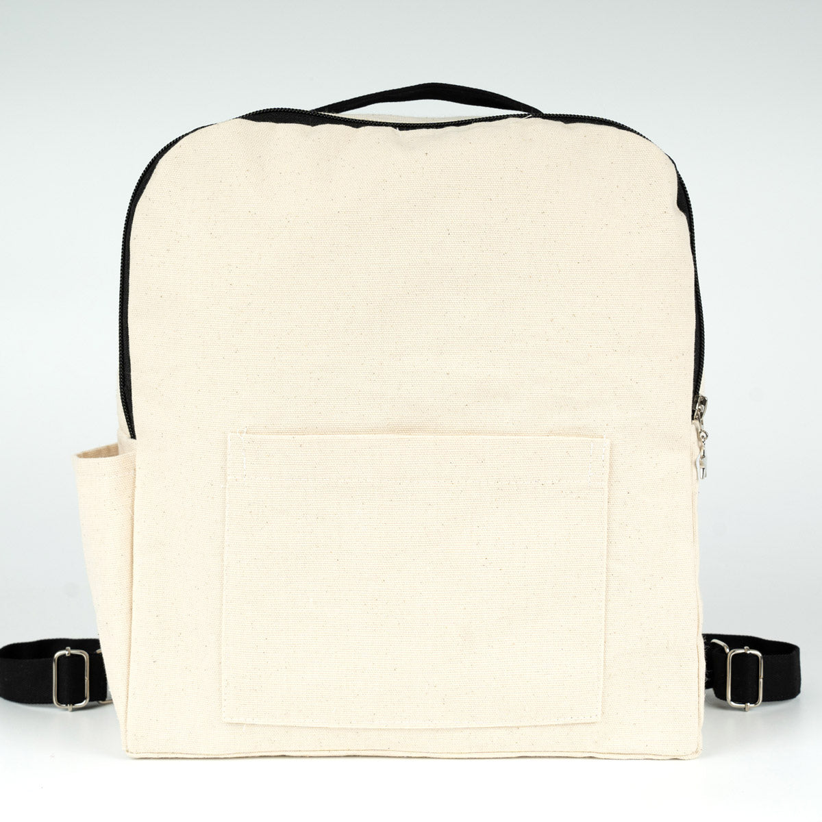 25x32x10 cm VIP Kanvas Sırt Modeli Ön Yan Cepli Siyah - 23 Nisan Hediyesi