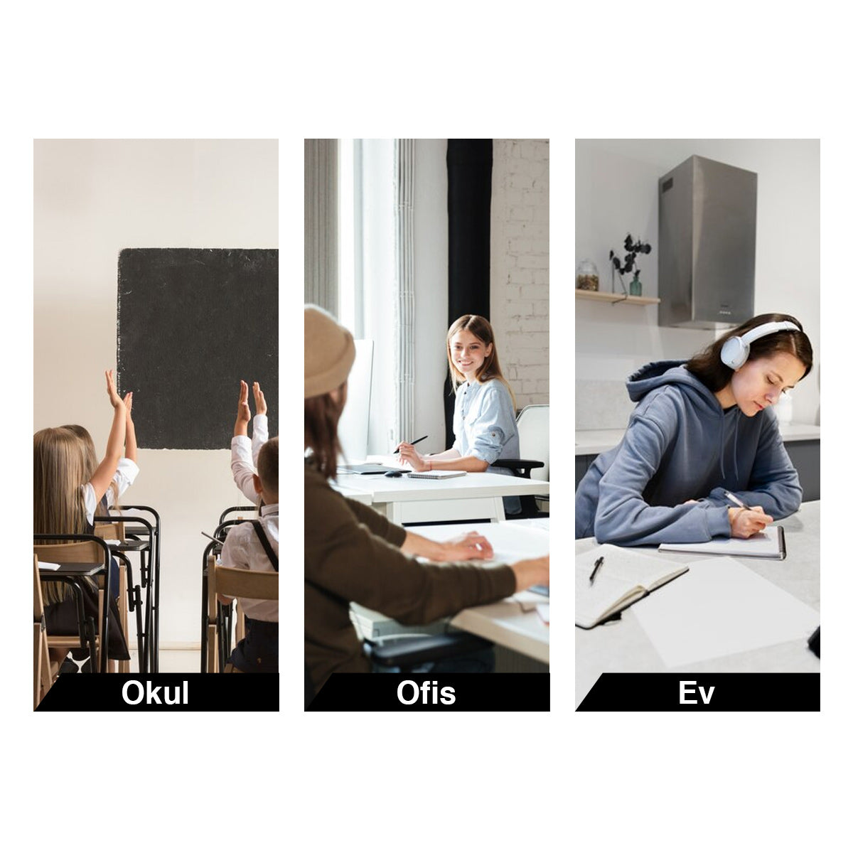 Siyah kanvas defter kullanım alanları