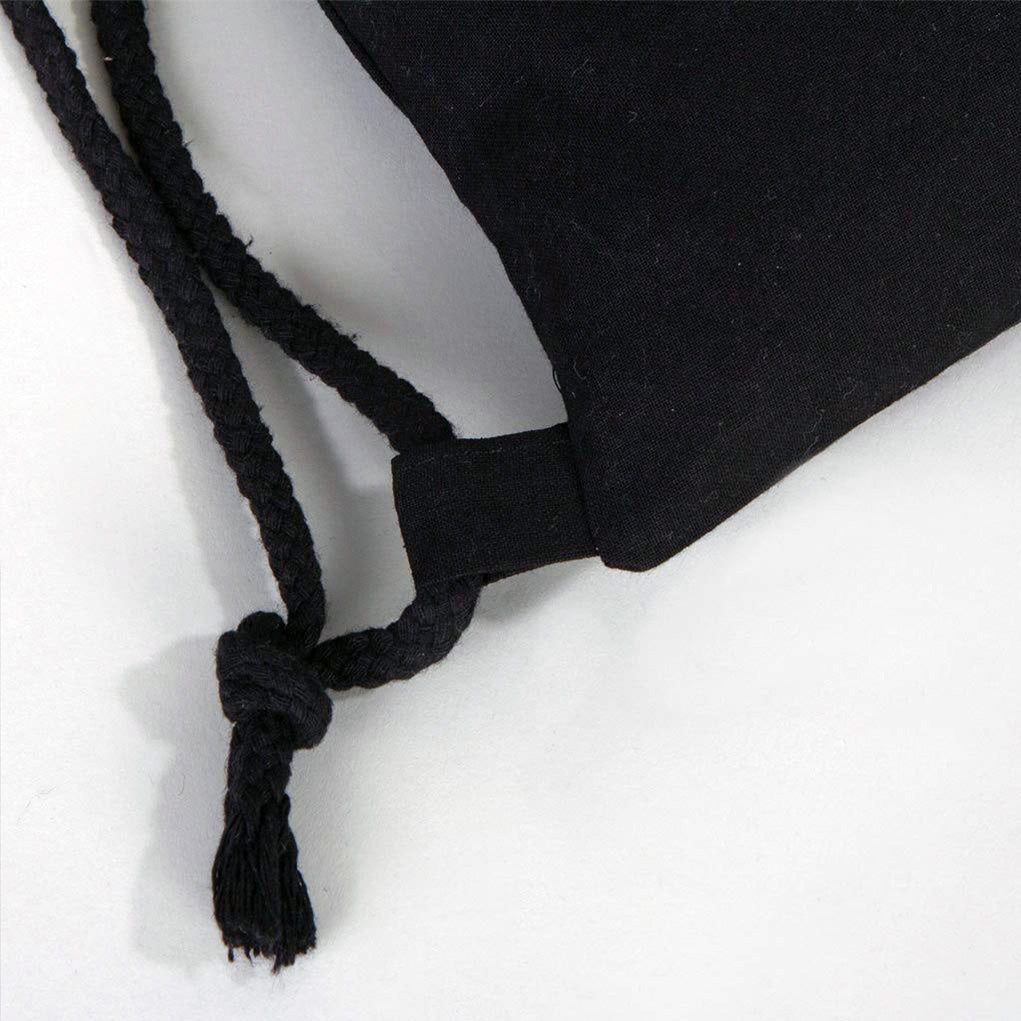 35x40 cm Siyah Bez Sırt Çantası Ham Bez Büzgülü - 23 Nisan Hediyesi