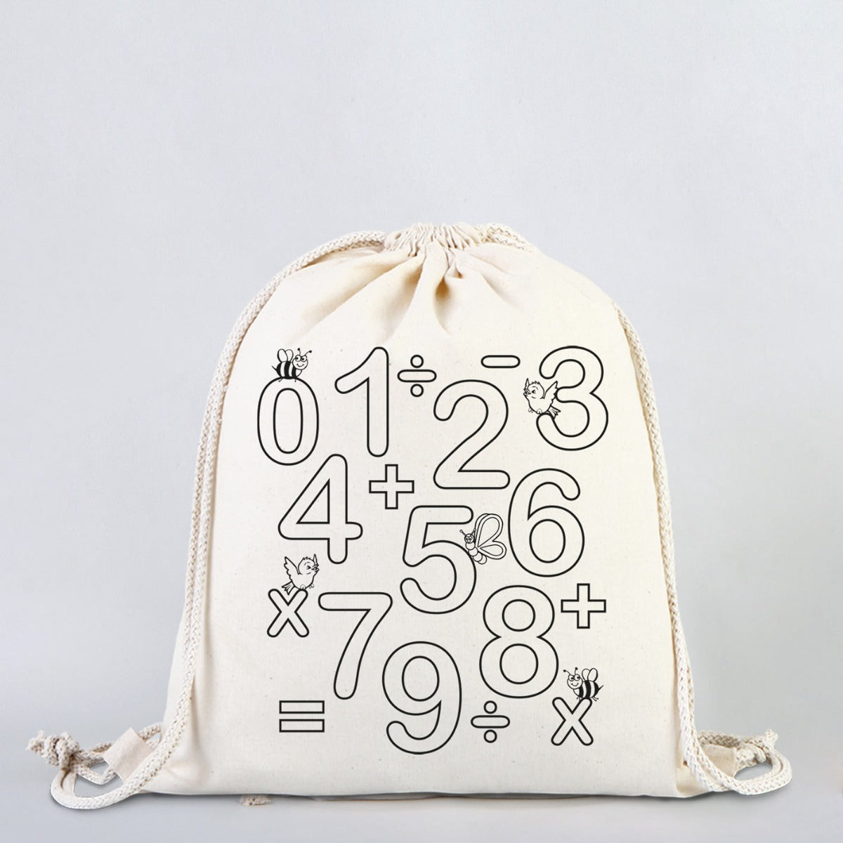 Egitici Boyanabilir Büzgülü Bez Çanta