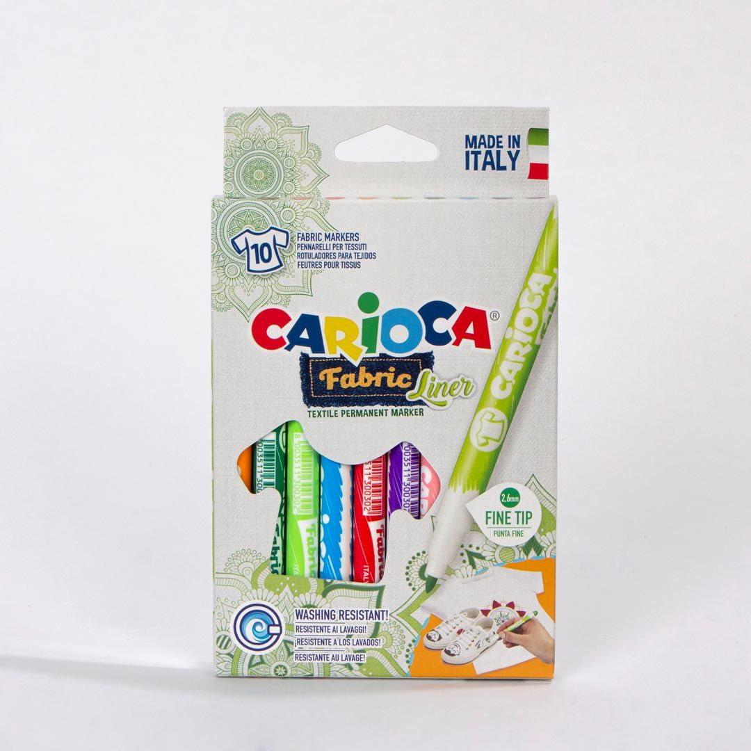 Sınıf Boyama Set 2 - 25 Adet Ham Bez Çanta / 2 Adet Carioca Kumaş Boya Kalemi