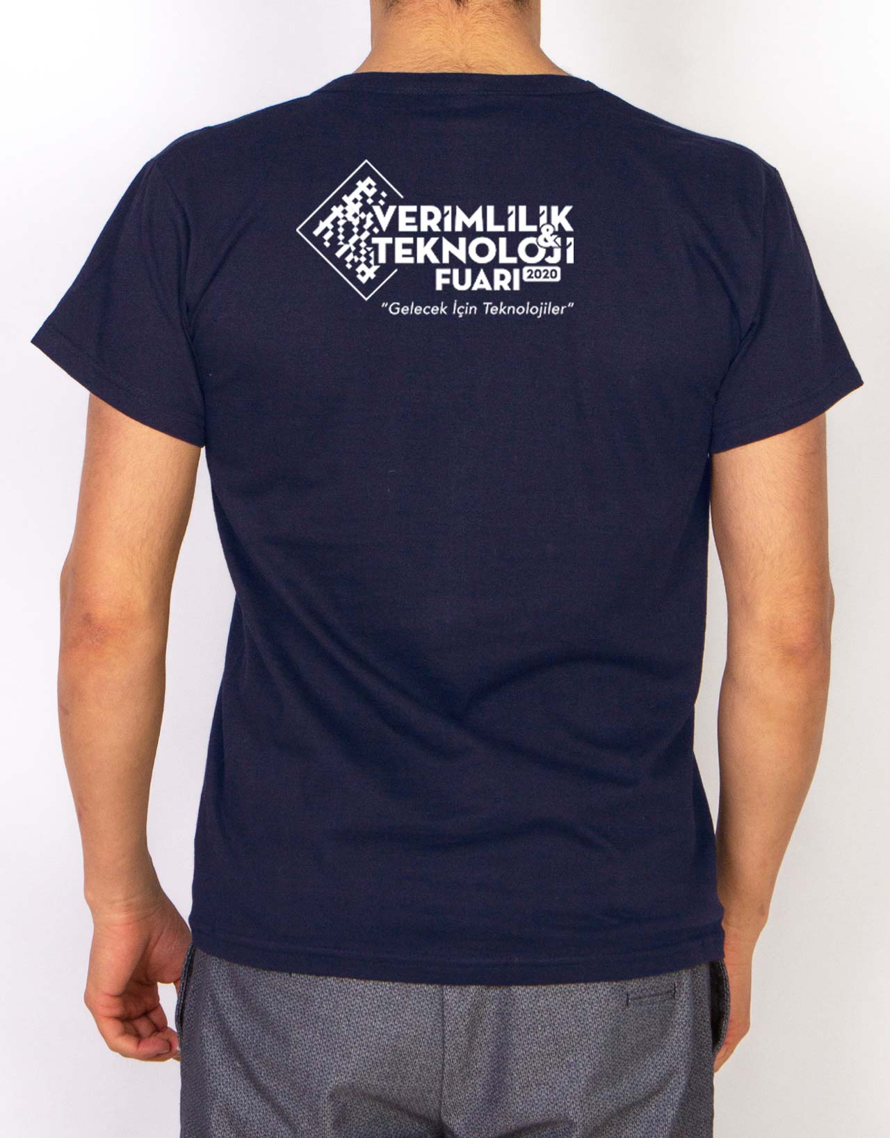 Kullan-At Lacivert Tişört Promosyon - Verimlilik Teknoloji Fuarı