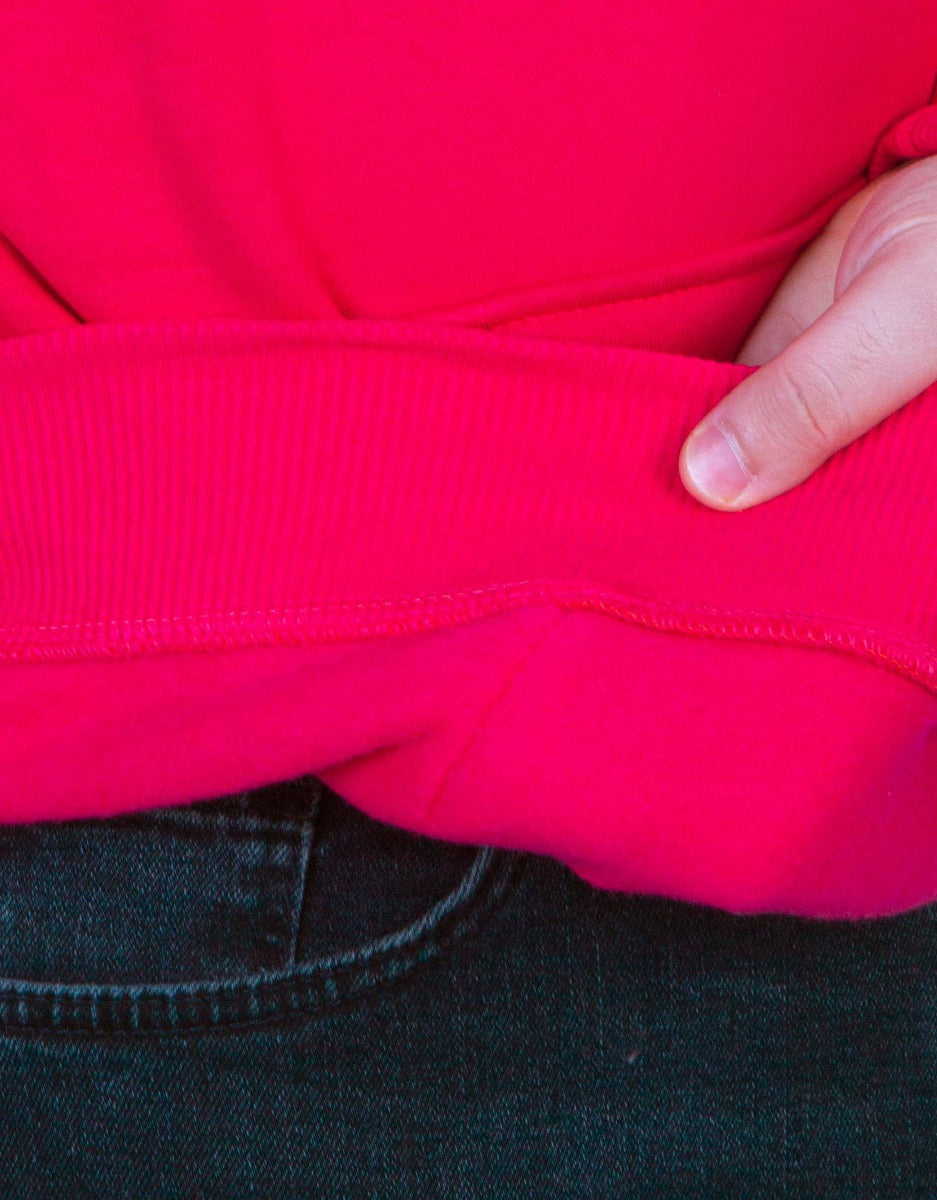 Baskılı Kapüşonlu Fuşya Sweatshirt