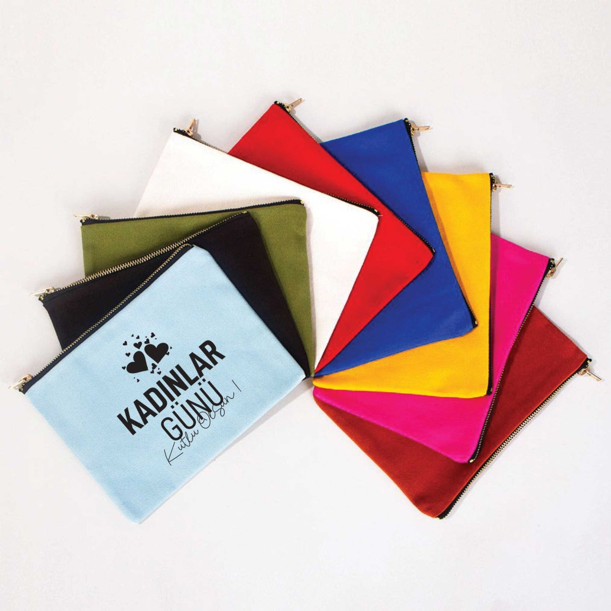 Kadınlar Gününe Özel Renkli Star Clutch - 21x15 cm