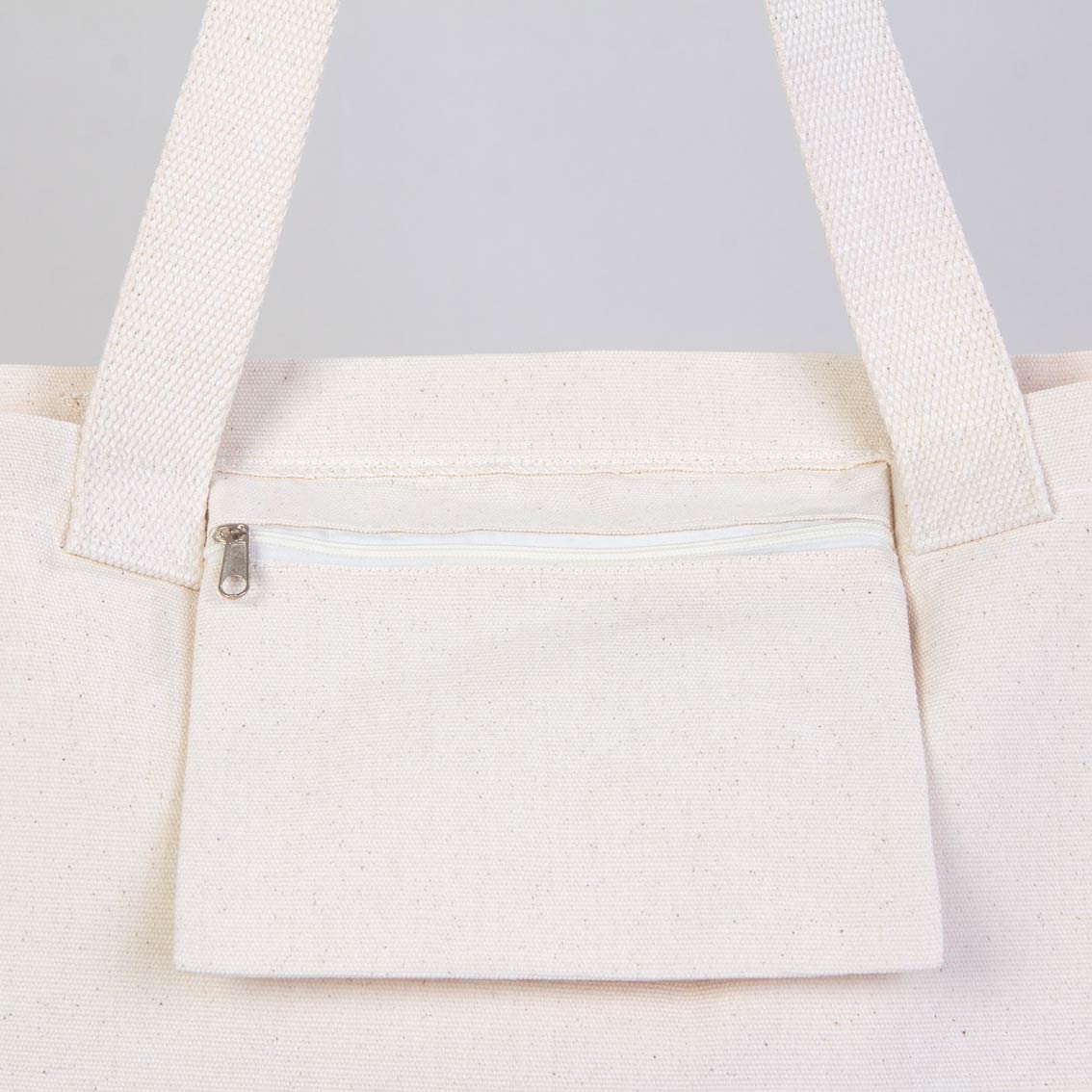 Modern Kanvas Çanta - Dıştan Örgü Kulp 45x35x8 cm (Özelleştirilebilir)