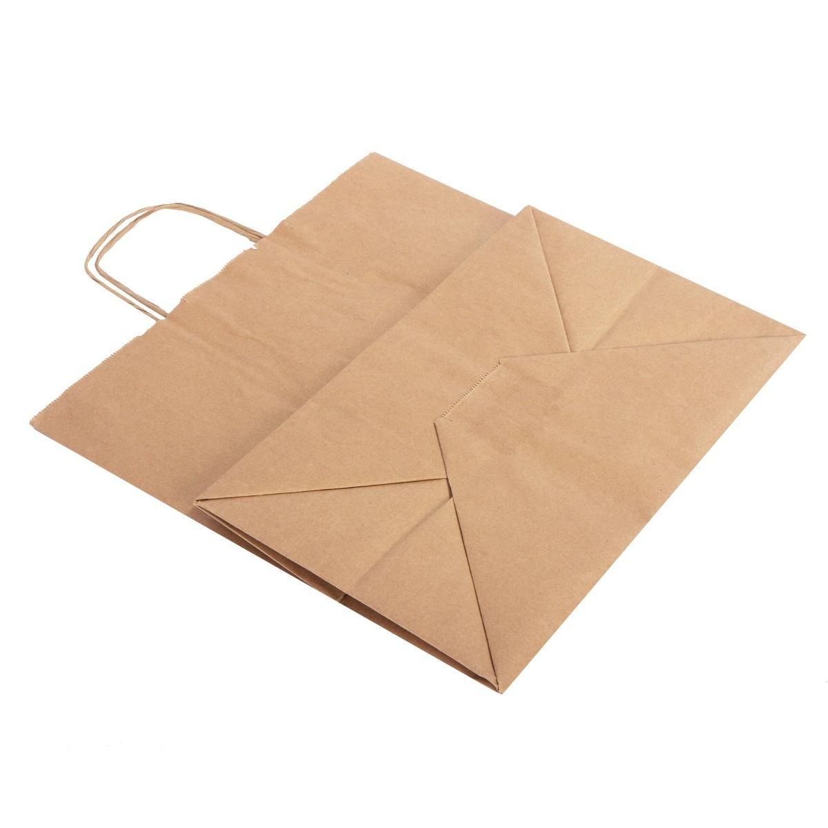 Kraft Kağıt Çanta - Burgu Saplı 27x20x31 cm-Tek renk Baskılı (Özelleştirilebilir)