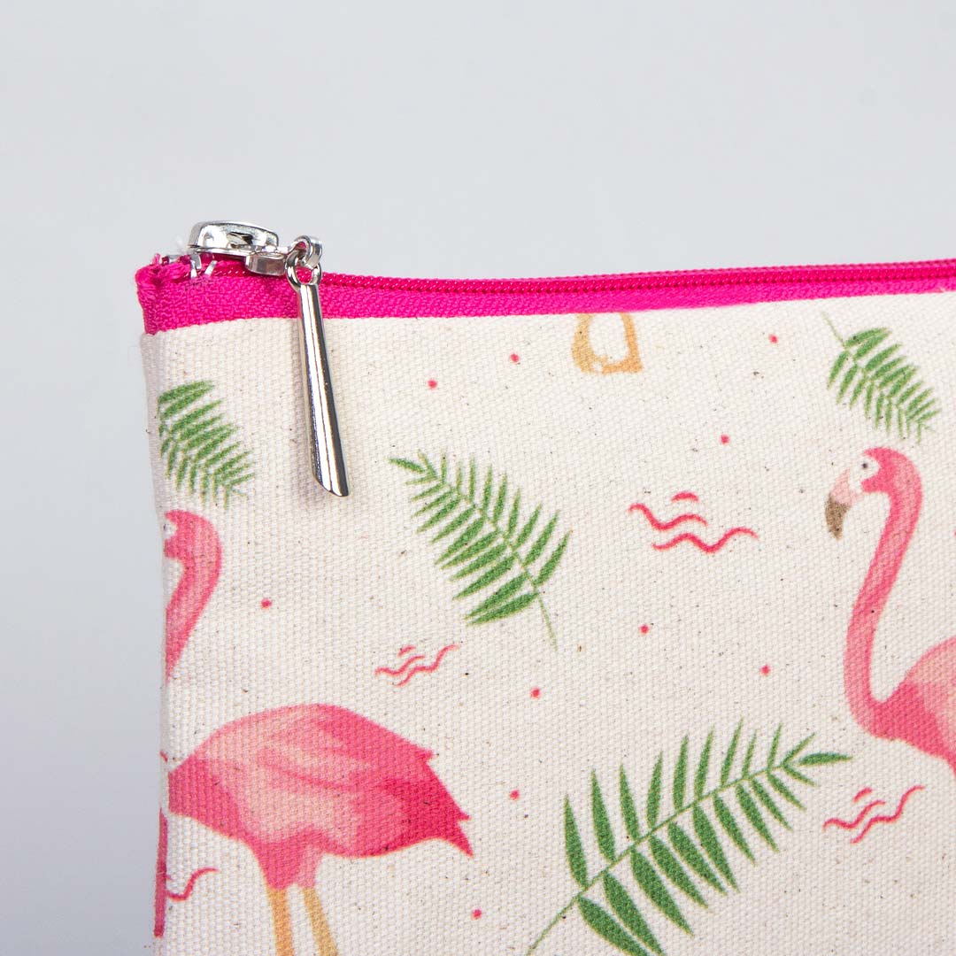 Flamingo Baskılı Clutch Set - Her Üründen 1 Adet
