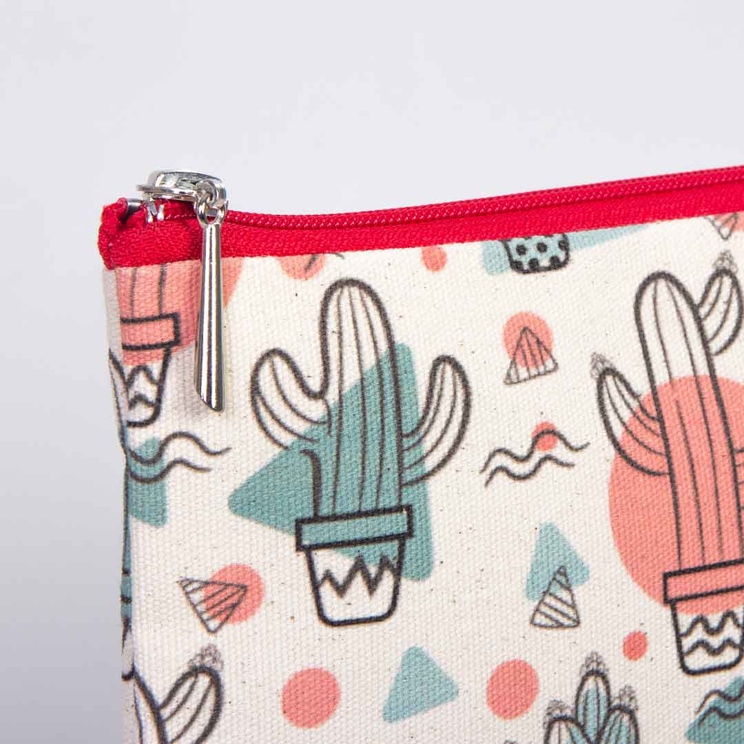 Kaktüs Baskılı Clutch Set - Her Üründen 1 Adet