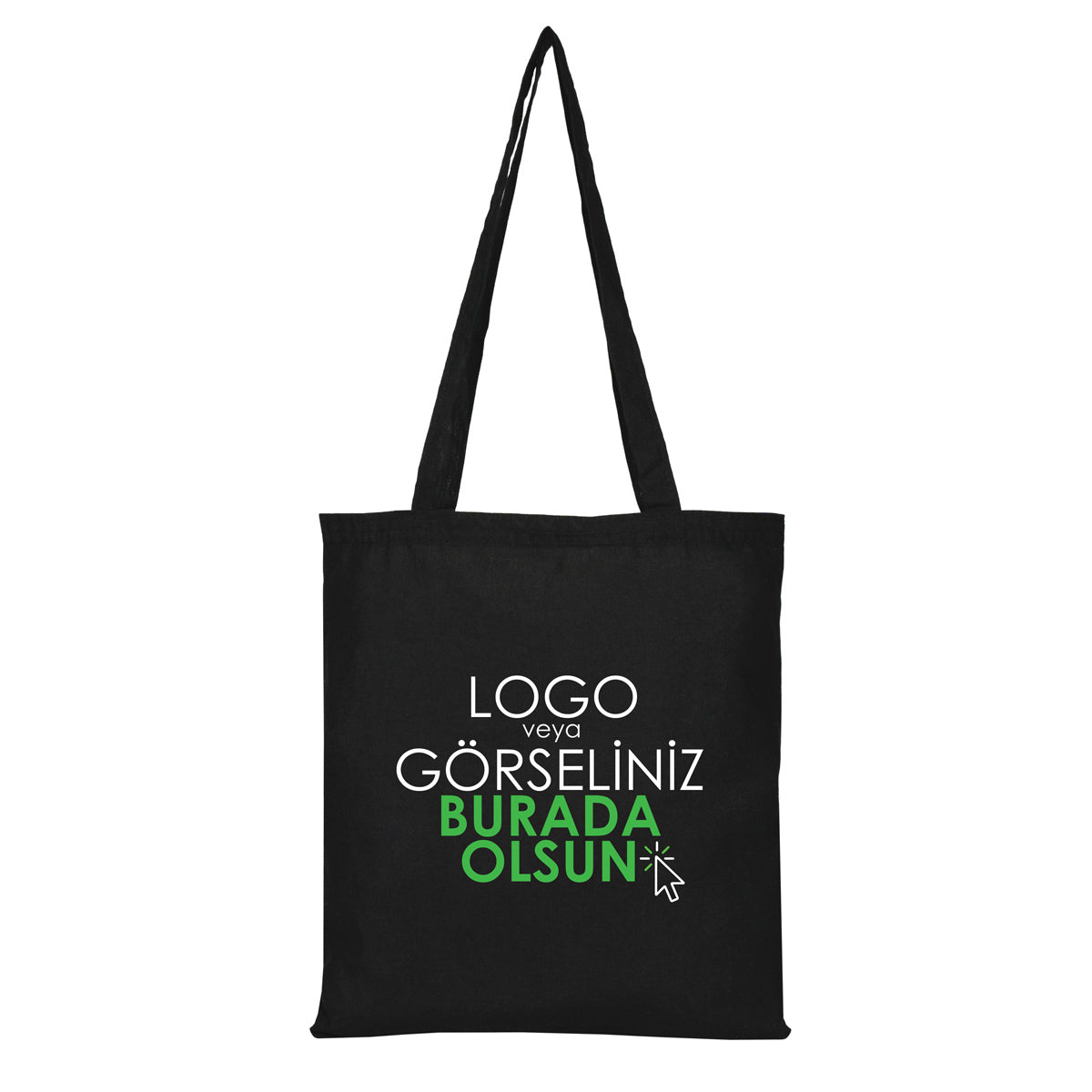Siyah Ham Bez Çanta – Baskılı (Özelleştirilebilir) – Karne Günü Hediyesi