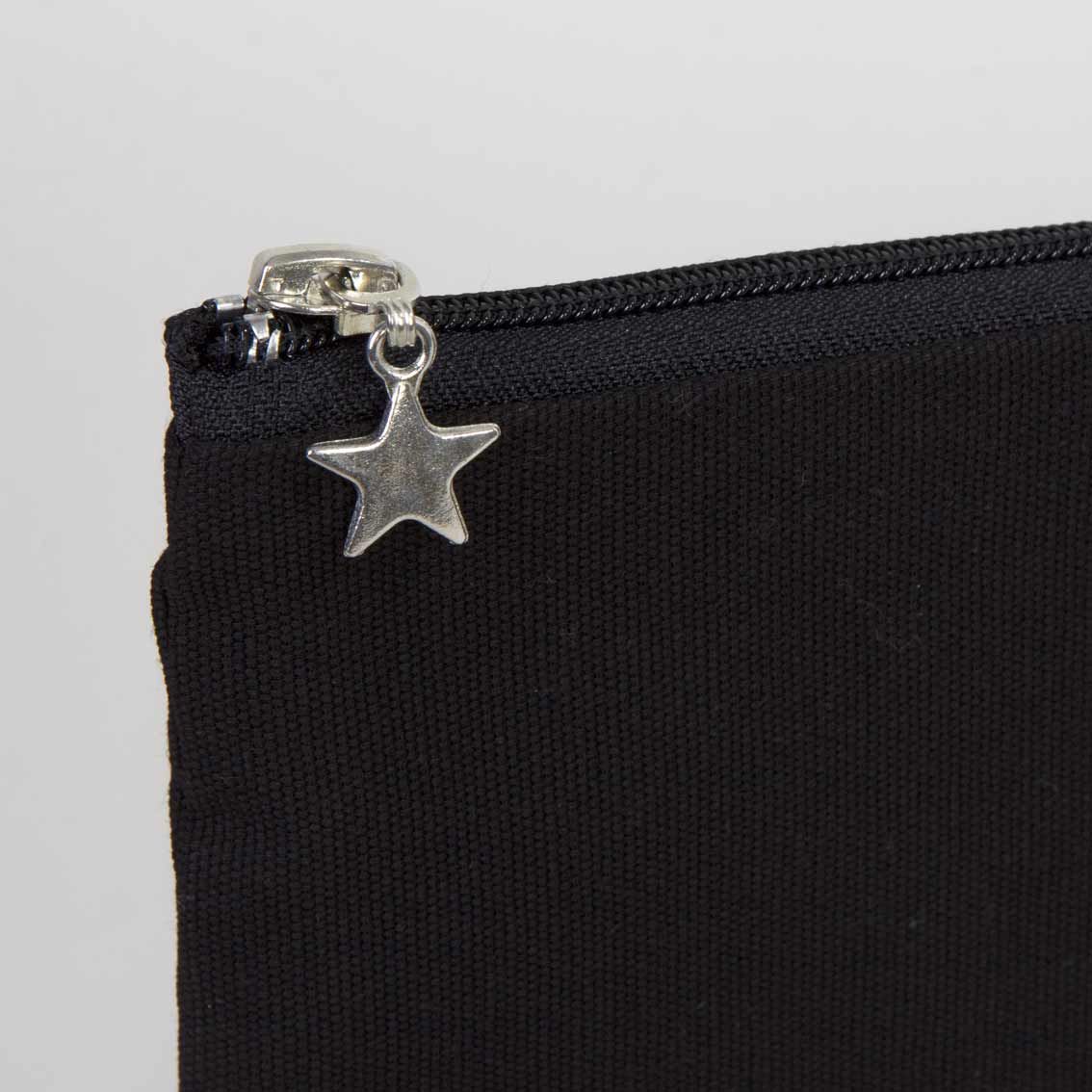 Clutch Kanvas Siyah Çanta (25x18 cm) Astarlı (Özelleştirilebilir)