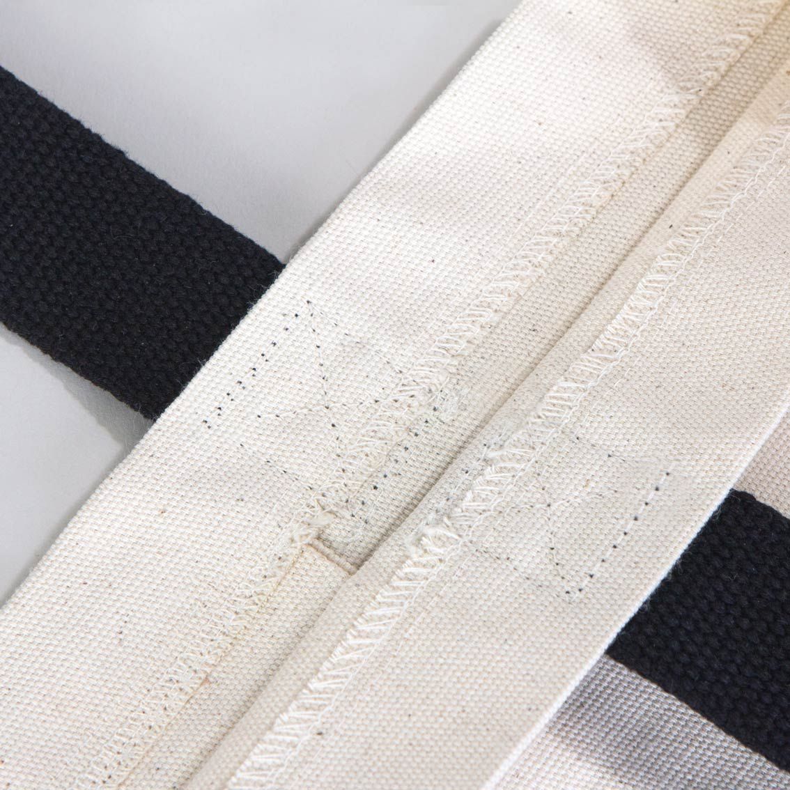 Anneler Gününe Özel Kanvas Alışveriş/Market Çantası 45x35x8 cm - Dıştan Örgü Kulp Siyah