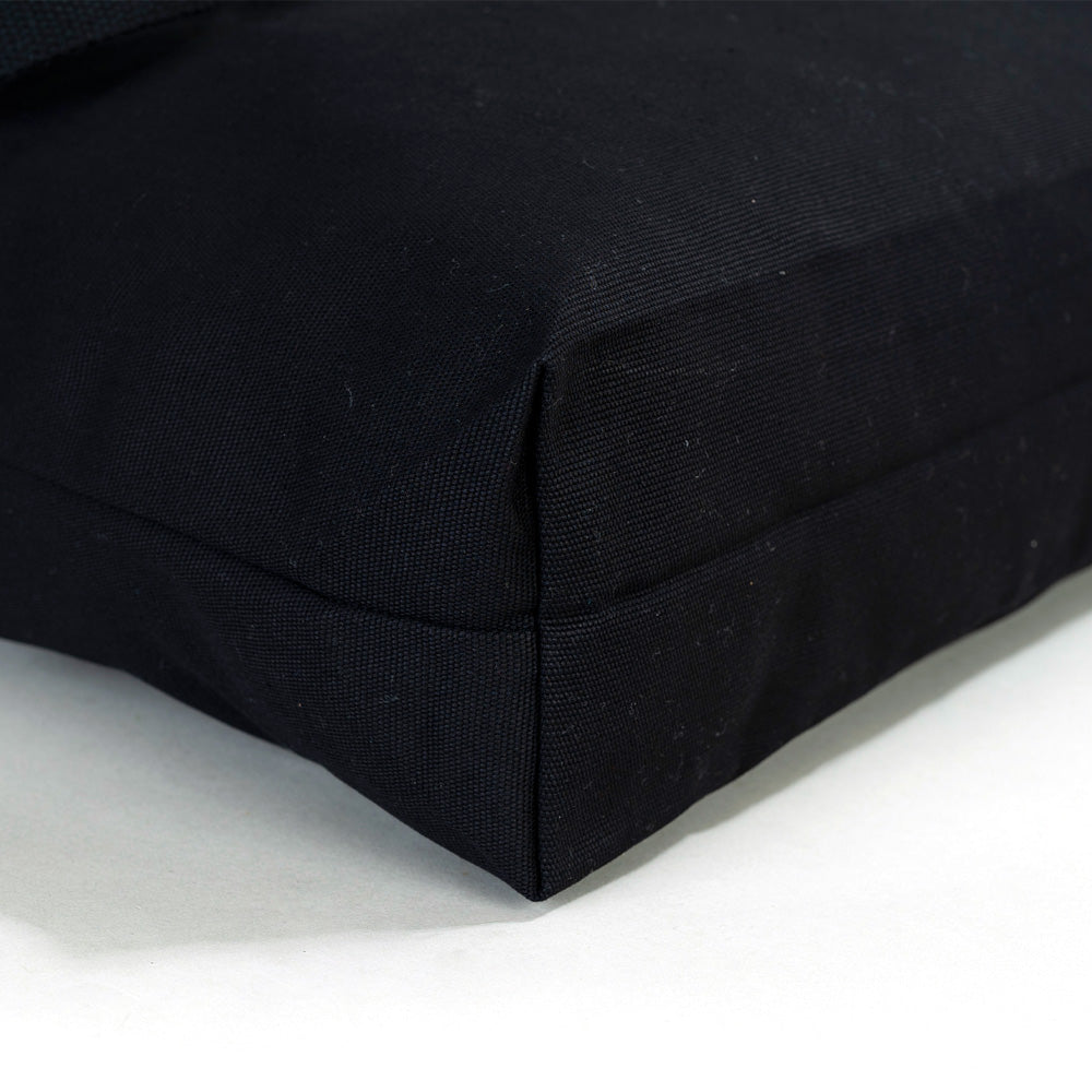 Siyah Kanvas Alışveriş & Plaj & Geniş Hacim Çanta - 48x41x10 cm İç cep Örgü Kulp