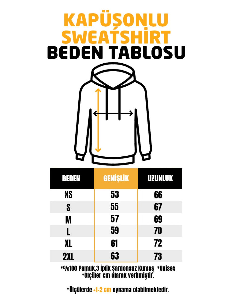 Kapüşonlu Sweatshirt Gri- 3 İplik, Şardonsuz