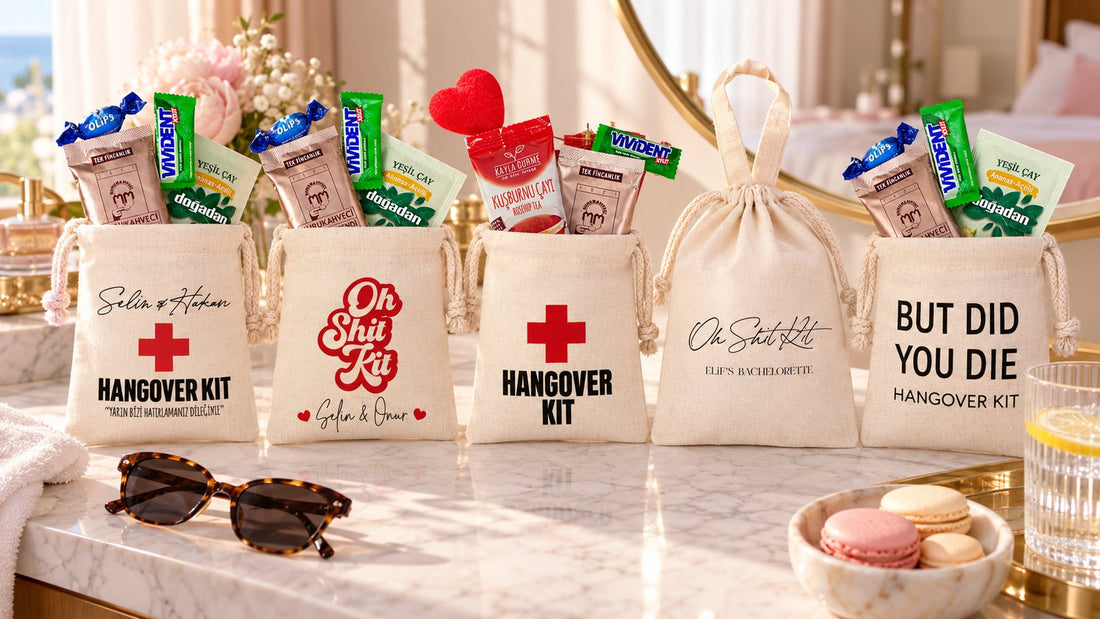 Düğün İçin Hangover Kit İçine Ne Konur? [18 Madde + Özel Baskı]