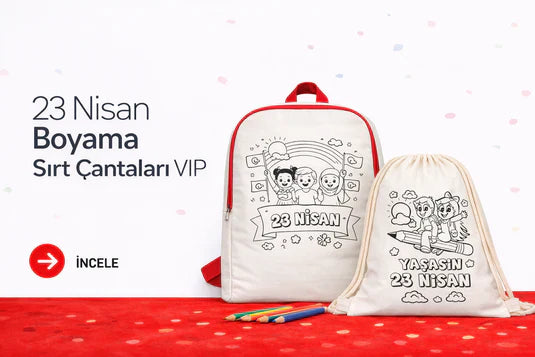23 Nisan Boyama Sırt Çantaları - VİP - istepromosyon.com