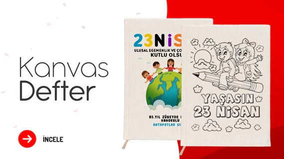 23 Nisan Kanvas Defter - istepromosyon.com