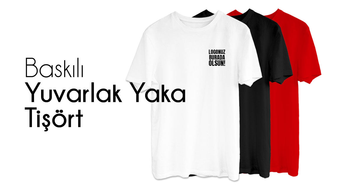 Baskılı Yuvarlak Yaka Tişört