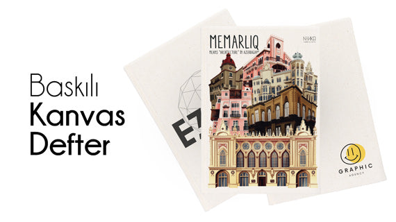 Baskılı Kanvas Defter