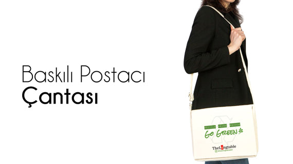 Baskılı Postacı Çantası 