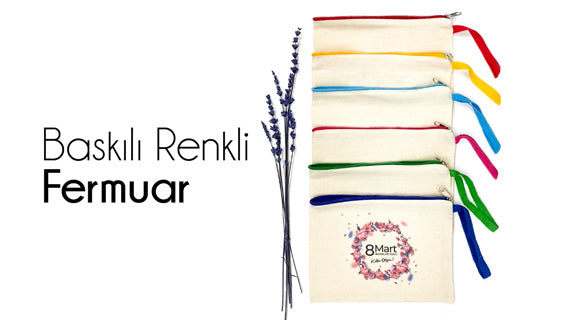 Baskılı Renkli Fermuar