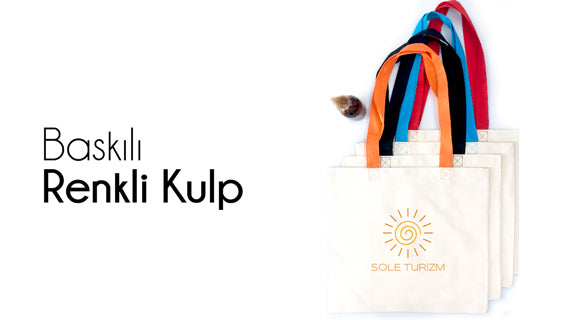 Baskılı Renkli Kulp Çanta