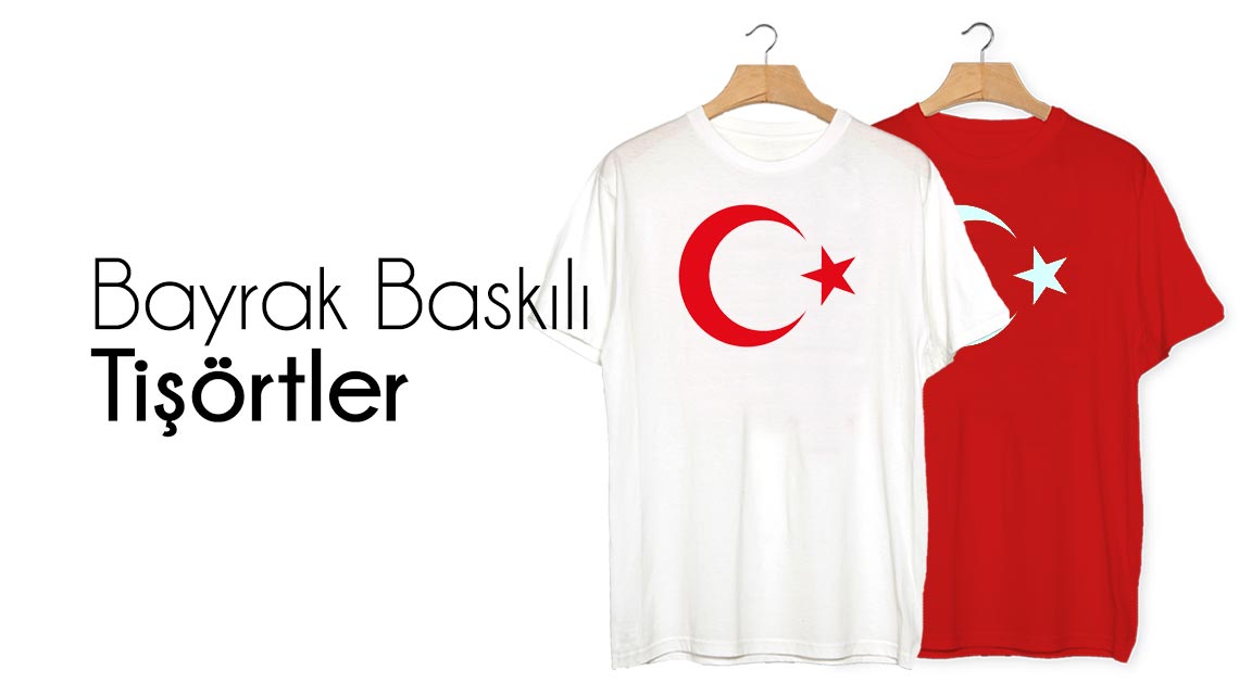 Bayrak Baskılı Tişörtler