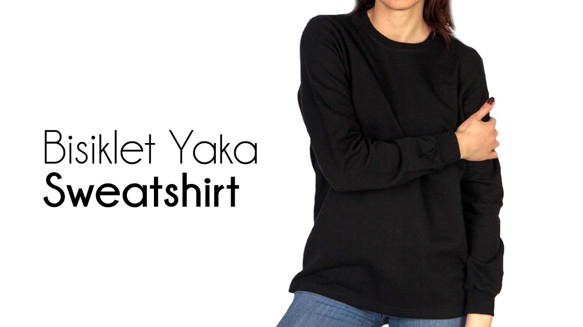 Bisiklet Yaka Sweatshirt