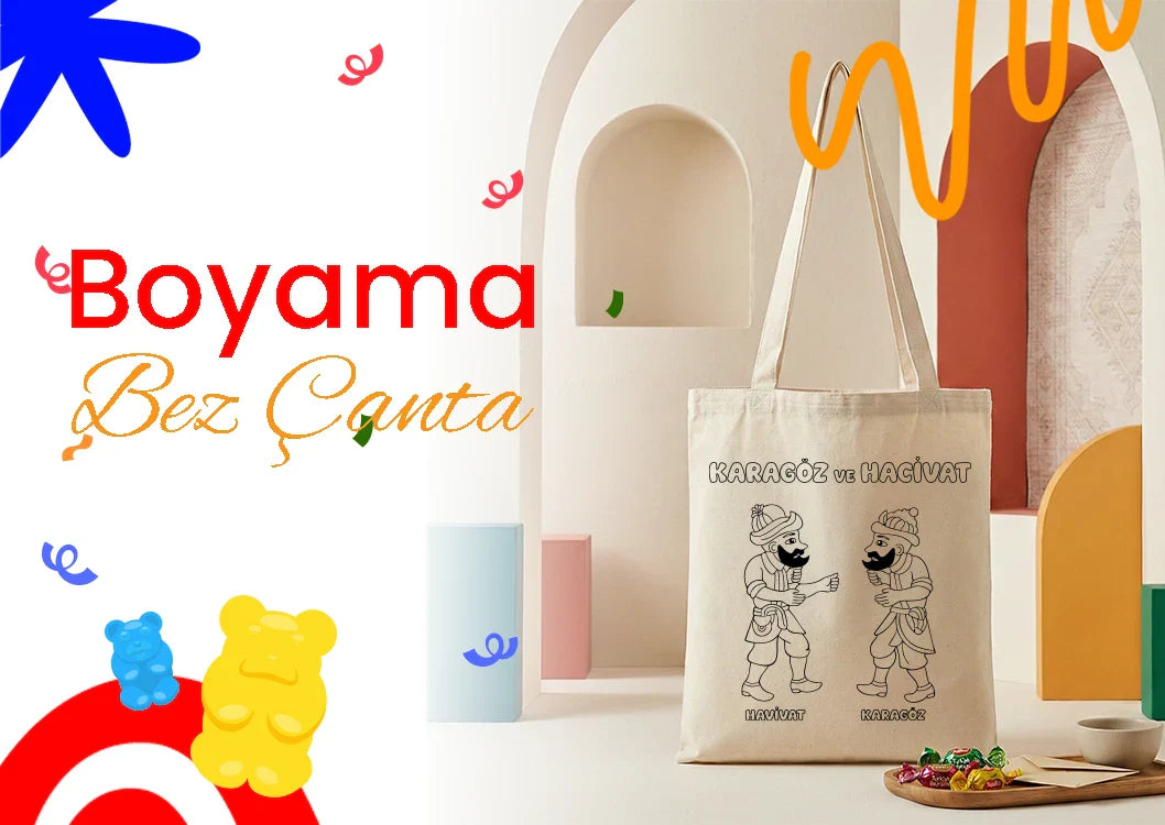 Ramazan Bayramı Boyama - Bez Çanta  - İstePromosyon.com