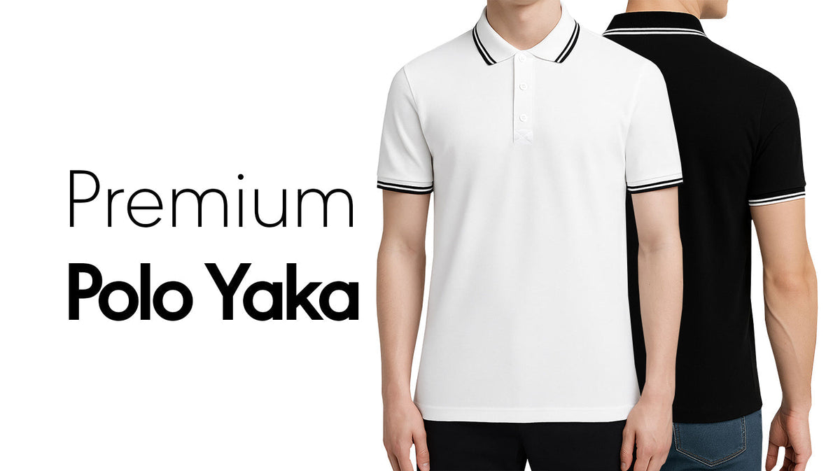 Premium polo yaka tişört - biyeli yaka, kurumsal model