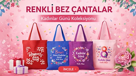 8 mart renkli çantalar