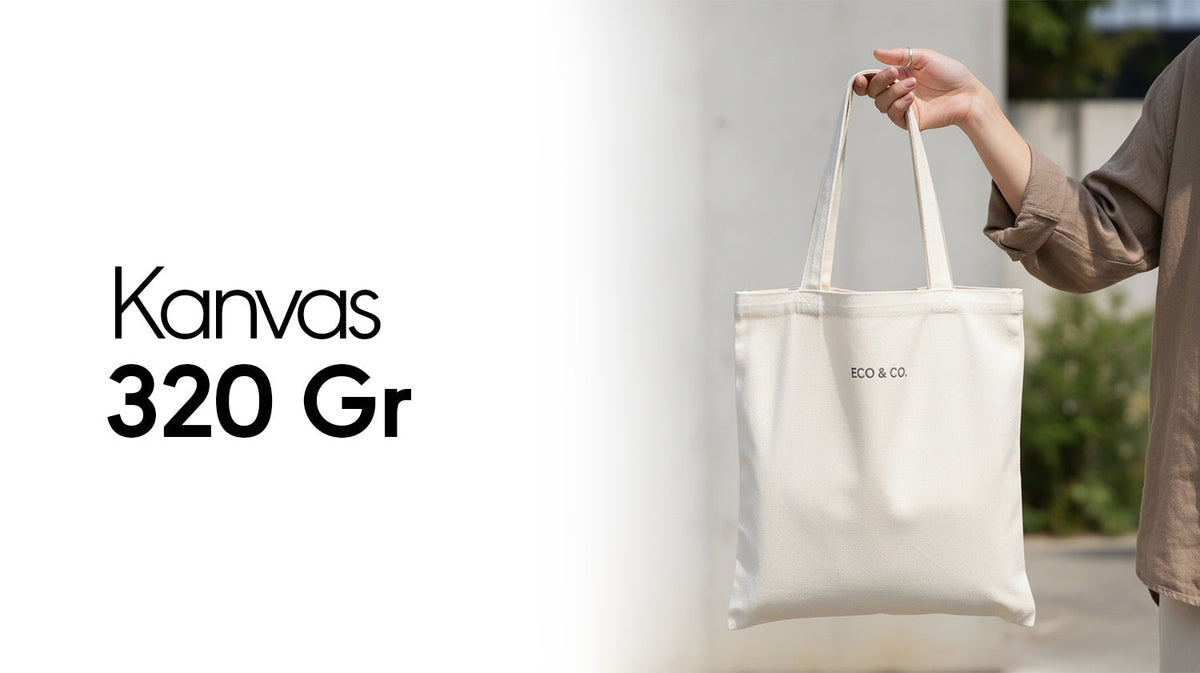 Kanvas bez çanta 320 gr/m² - toptan logo baskılı