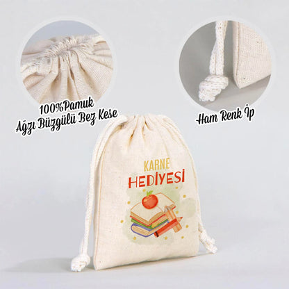 Karne Günü Sürpriz Hediye Kesesi – Ham Bez, 10×13 cm (Özelleştirilebilir)