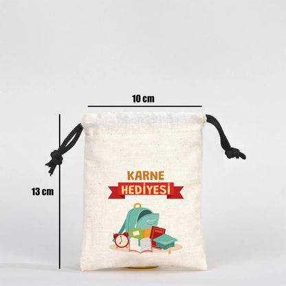 Karne Günü Hatıra Kesesi – Siyah Büzgülü Pamuk 10×13 cm (Özelleştirilebilir)