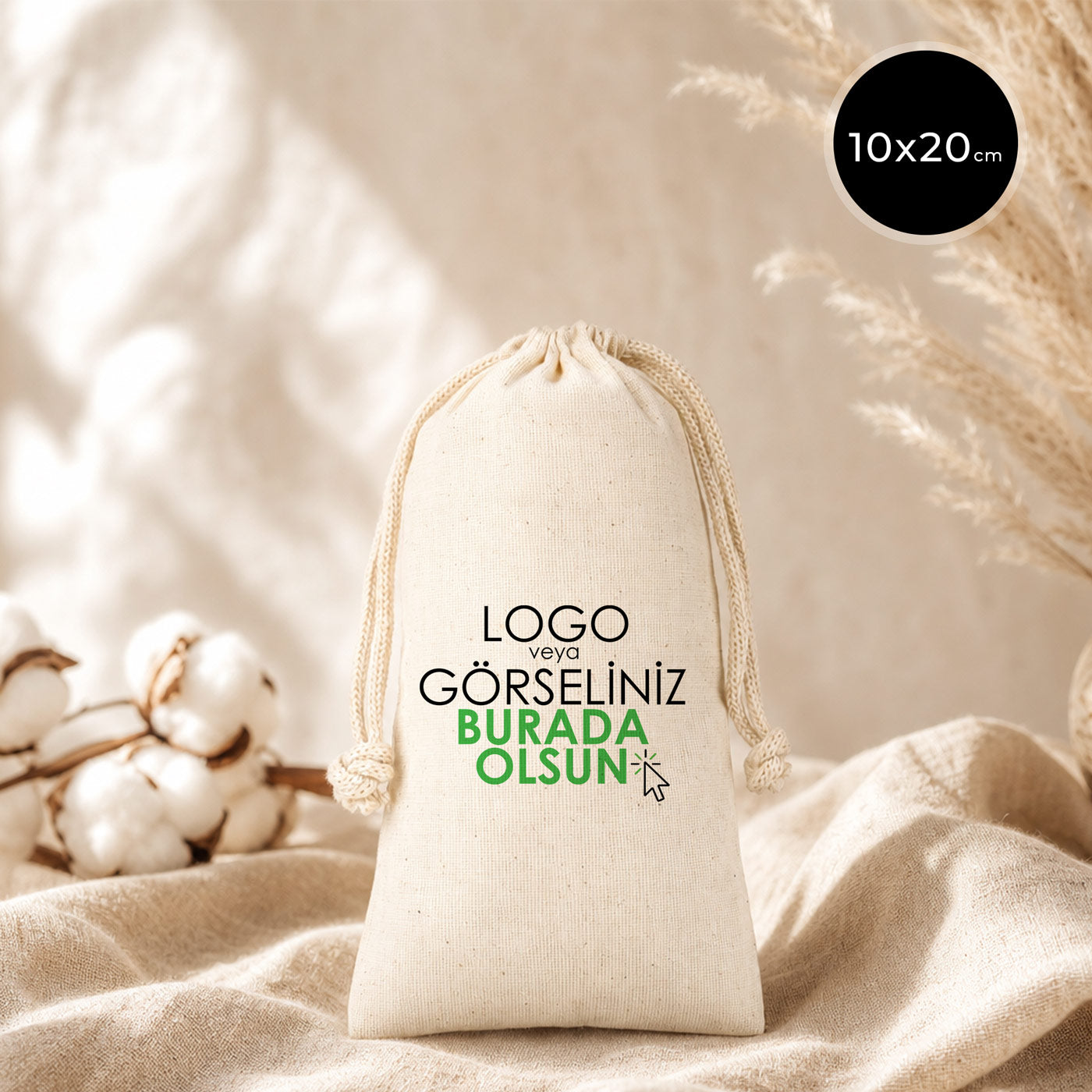 Bez Kese 10 x 20 cm (Özelleştirebilir)