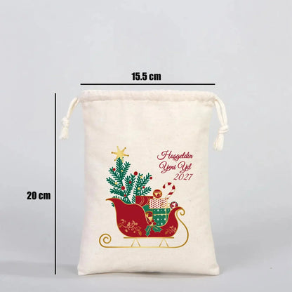 Yılbaşı Özel Bez Kese 15,5 x 20 cm (Özelleştirebilir) - 326 - görsel 6